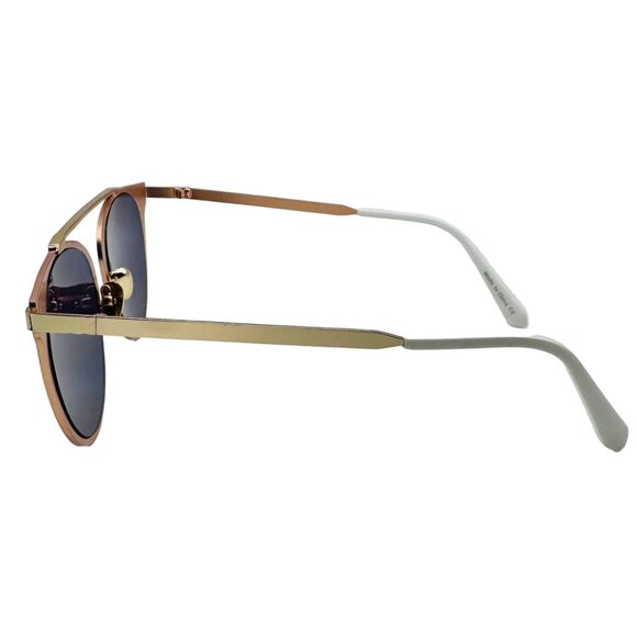 7039 | Pink Mirror Circle Sunglasses - Picture 3 of 5